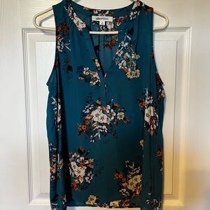 Alice Blue blue floral sleeveless blouse